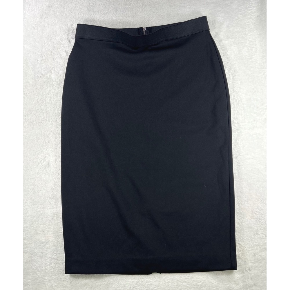 Alfani Quiet‎ Luxury Black High Waist Midi Pencil Skirt Size M Officecore Siren